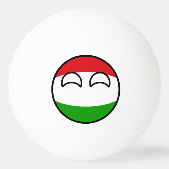 Funny Trending Geeky Hungary Countryball Ping Pong Ball (Front)
