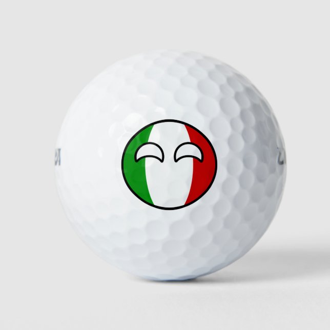 Funny Trending Geeky Italy Countryball Golf Balls (Front)