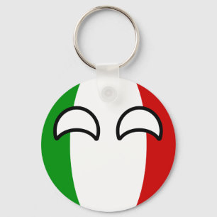 Funny Trending Geeky Italy Countryball Key Ring