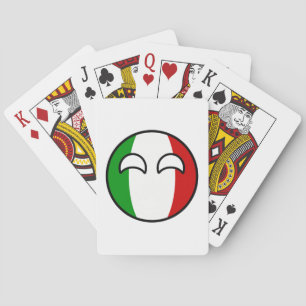 Funny Trending Geeky Italy Countryball Playing Cards