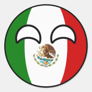 Funny Trending Geeky Mexico Countryball Classic Round Sticker
