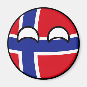 Funny Trending Geeky Norway Countryball Magnet