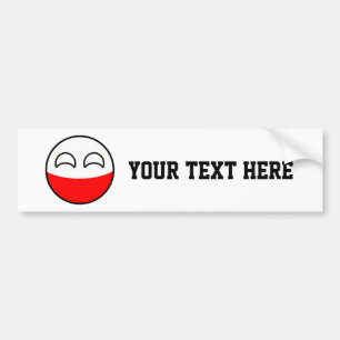 Funny Trending Geeky Poland Countryball Bumper Sticker