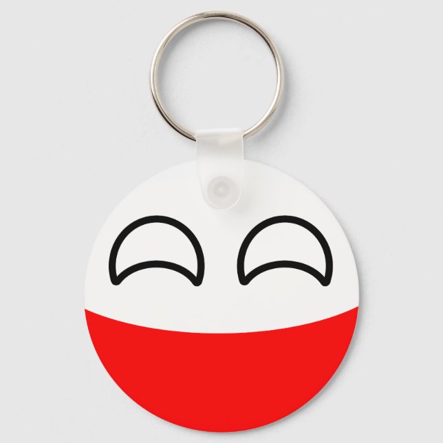Funny Trending Geeky Poland Countryball Key Ring (Front)