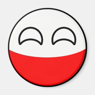 Funny Trending Geeky Poland Countryball Magnet