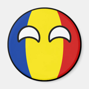 Funny Trending Geeky Romania Countryball Magnet