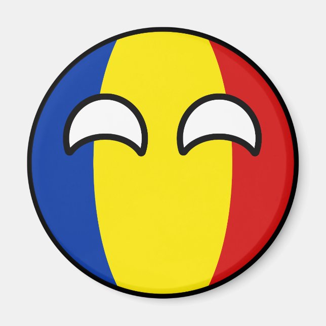 Funny Trending Geeky Romania Countryball Magnet (Front)