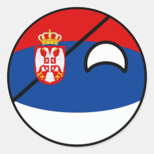 Funny Trending Geeky Serbia Countryball Classic Round Sticker