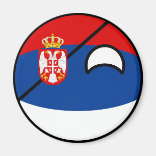 Funny Trending Geeky Serbia Countryball Magnet
