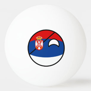 Funny Trending Geeky Serbia Countryball Ping Pong Ball