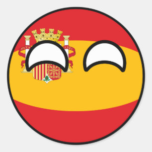 Funny Trending Geeky Spain Countryball Classic Round Sticker