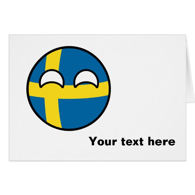 Funny Trending Geeky Sweden Countryball (Front Horizontal)