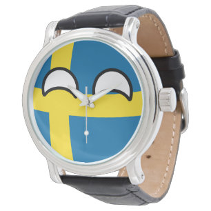 Funny Trending Geeky Sweden Countryball Watch