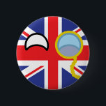 Funny Trending Geeky United Kingdom Countryball 6 Cm Round Badge<br><div class="desc">United Kingdom countryball. Visit my store for more products.</div>