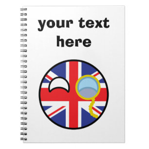 Funny Trending Geeky United Kingdom Countryball Notebook