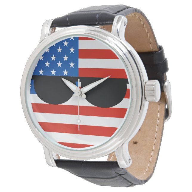 Funny Trending Geeky USA Countryball Watch (Angled)