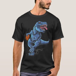 Funny Trex Dinosaur Playing Basketball Player T-Shirt