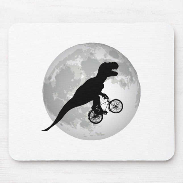 Funny Trex Flying Moon Design Mouse Mat (Front)