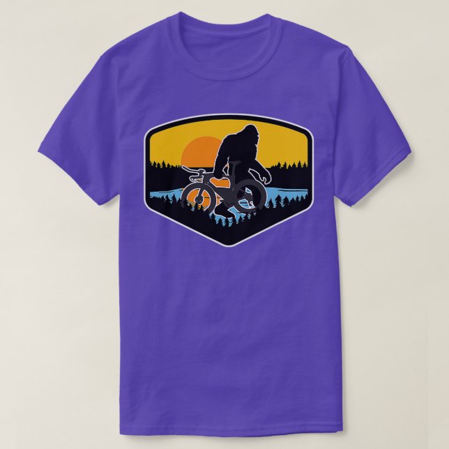 Funny Triathlon Bigfoot Mountain T-Shirt (Design Front)