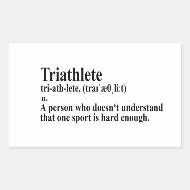 Funny Triathlon Definition - Sticker (Front)