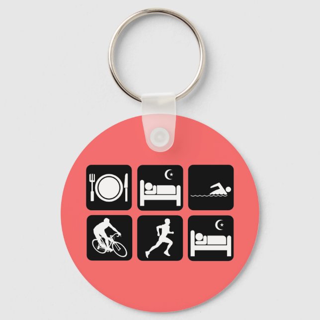 Funny triathlon key ring (Front)