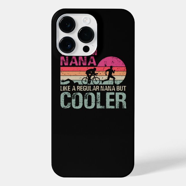 Funny Triathlon Nana Swim Bike Run Triathletes T-S iPhone Case (Back)