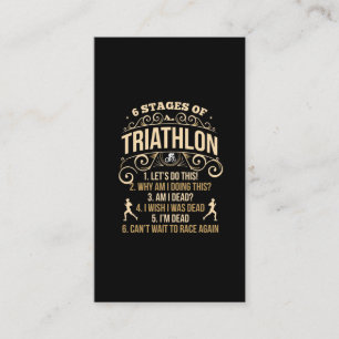 Funny Triathlon Quote Crazy Triathlete Sportsman Business Card