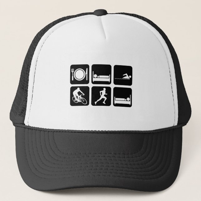 Funny triathlon trucker hat (Front)