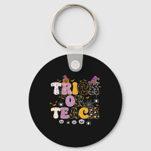 Funny Trick Or Teach Halloween Teacher Key Ring