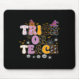 Funny Trick Or Teach Halloween Teacher Mouse Mat