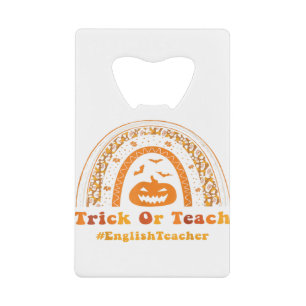 Funny Trick Or Teach Rainbow Halloween English Tea