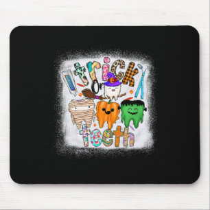Funny Trick Or Teeth Dental Istant Dentist Hallowe Mouse Mat