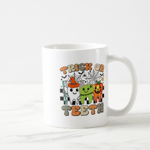 Funny Trick Or Teeth Halloween Dental Hygienist Or Coffee Mug