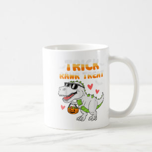 Funny Trick Rawr Treat Dinosaur T Rex Halloween To Coffee Mug