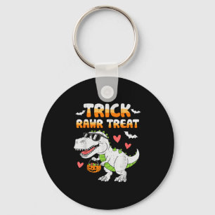 Funny Trick Rawr Treat Dinosaur T Rex Halloween To Key Ring