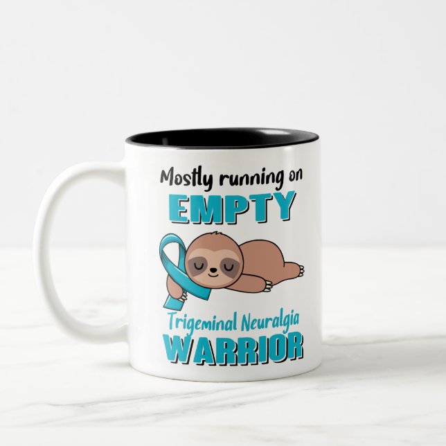 Funny Trigeminal Neuralgia Awareness Gifts Two-Tone Coffee Mug (Left)