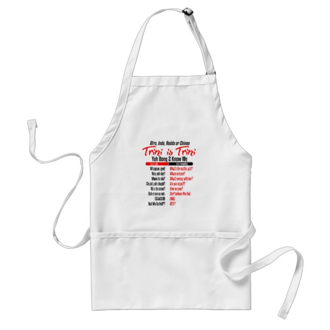 Funny Trini is Trini Standard Apron (Front)