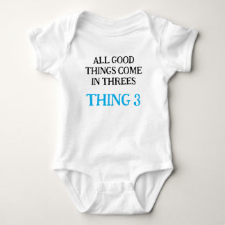Funny Triplet Babies Gift Idea, Customised Baby Bodysuit