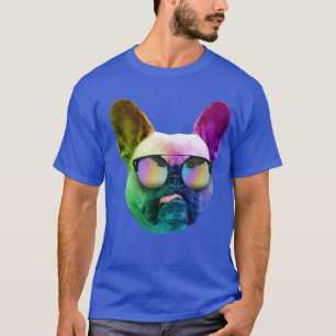 Funny Trippy Neon French Bulldog T-Shirt