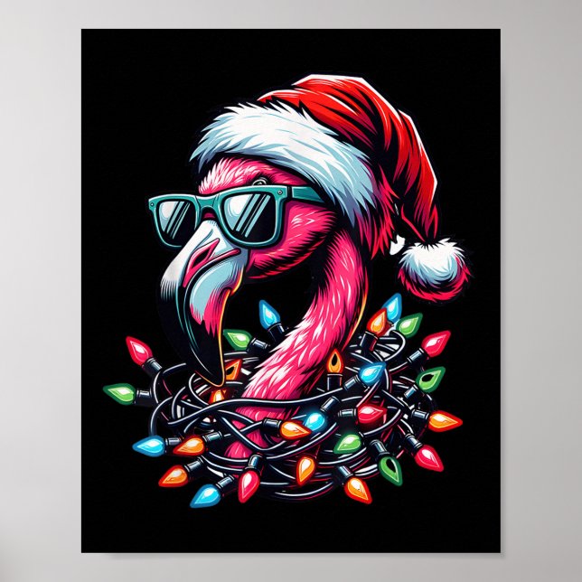 Funny Trocal Nk Flamingo Christmas In July Hawaii  Poster (Front)