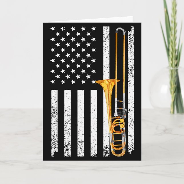 Funny Trombone Design For Men Women Musician Tromb Card (Front)