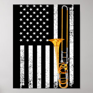 Funny Trombone Design For Men Women Musician Tromb Poster