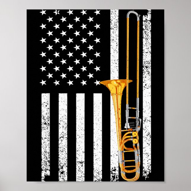 Funny Trombone Design For Men Women Musician Tromb Poster (Front)