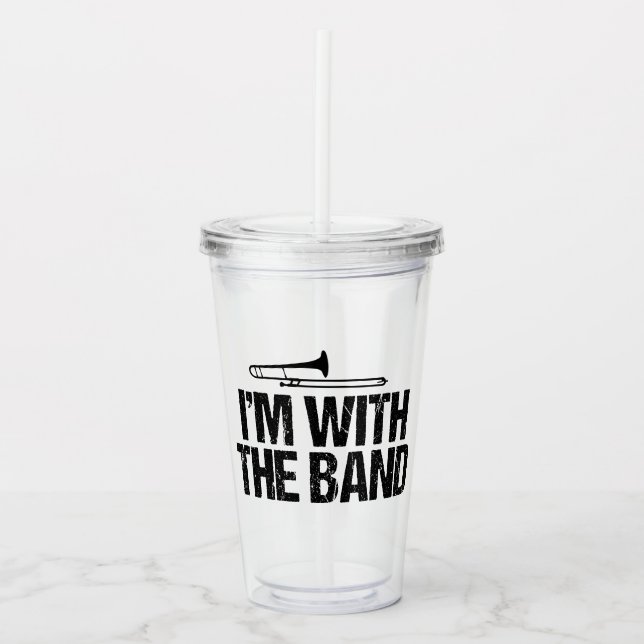 Funny Trombone Player Acrylic Tumbler (Front)