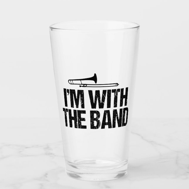 Funny Trombone Player Glass (Front)