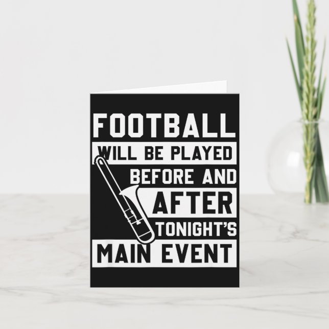 Funny Trombone Player Marching Band  Card (Front)