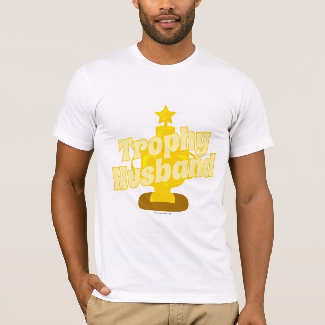 Funny Trophy Husband Customisable Design T-Shirt (Front)