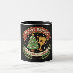 Funny Trophy Husband Fuelled by Christmas Tree Cak Mug