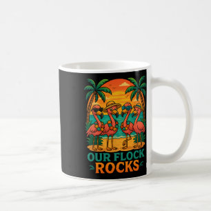 Funny Tropical Beach Vacation Pink Flamingo Coffee Mug