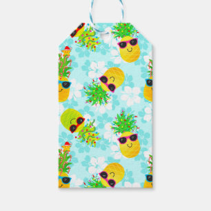 Funny Tropical Christmas Pineapples Gift Tags